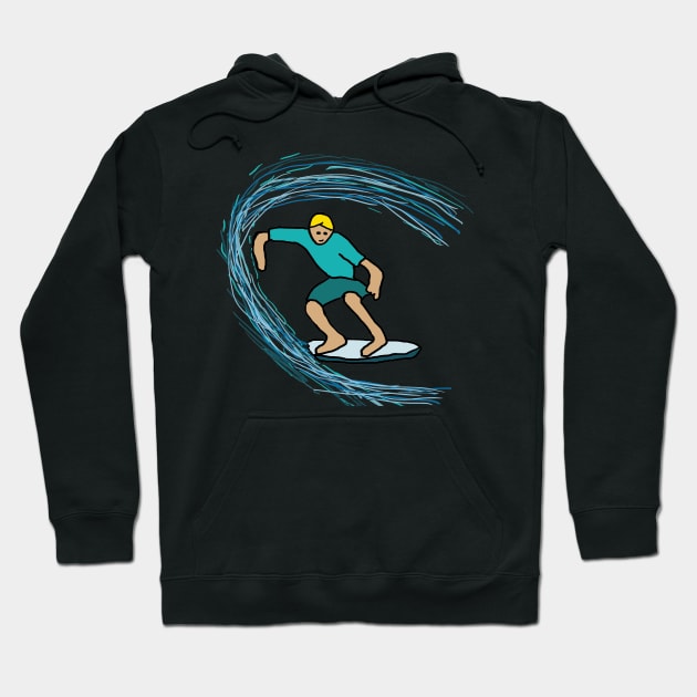 Surfing Hoodie by Mark Ewbie